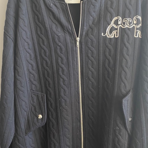 MOSCHINO cable knit sweater elephant rare jacket black cable knit - Picture 3 of 11